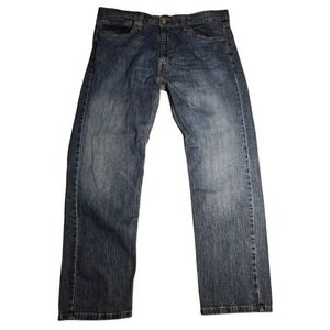 Levis 505  Mens 36x30 Straight Leg Faded Blue Denim Cowboy style Jeans 898